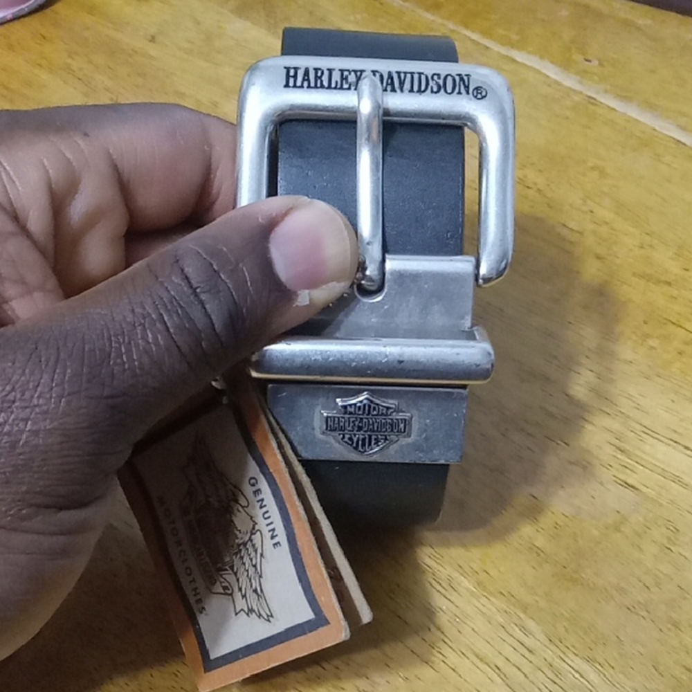 Harley-Davidson Black Belt with Silver Buckle